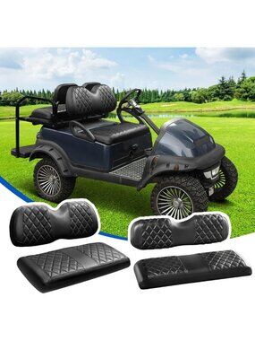 4-Piece Golf Cart Seat Covers for Standard Club Car Precedent - Durable